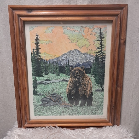 rocky hoerner Other - Signed And Framed 1987 Montana Wildlife Print 49/150